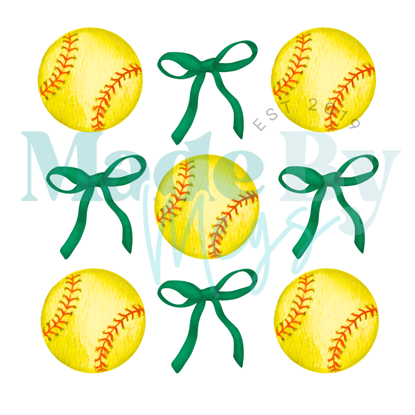 Green Bows Sports Tee