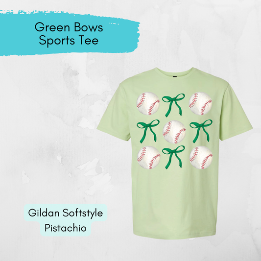 Green Bows Sports Tee