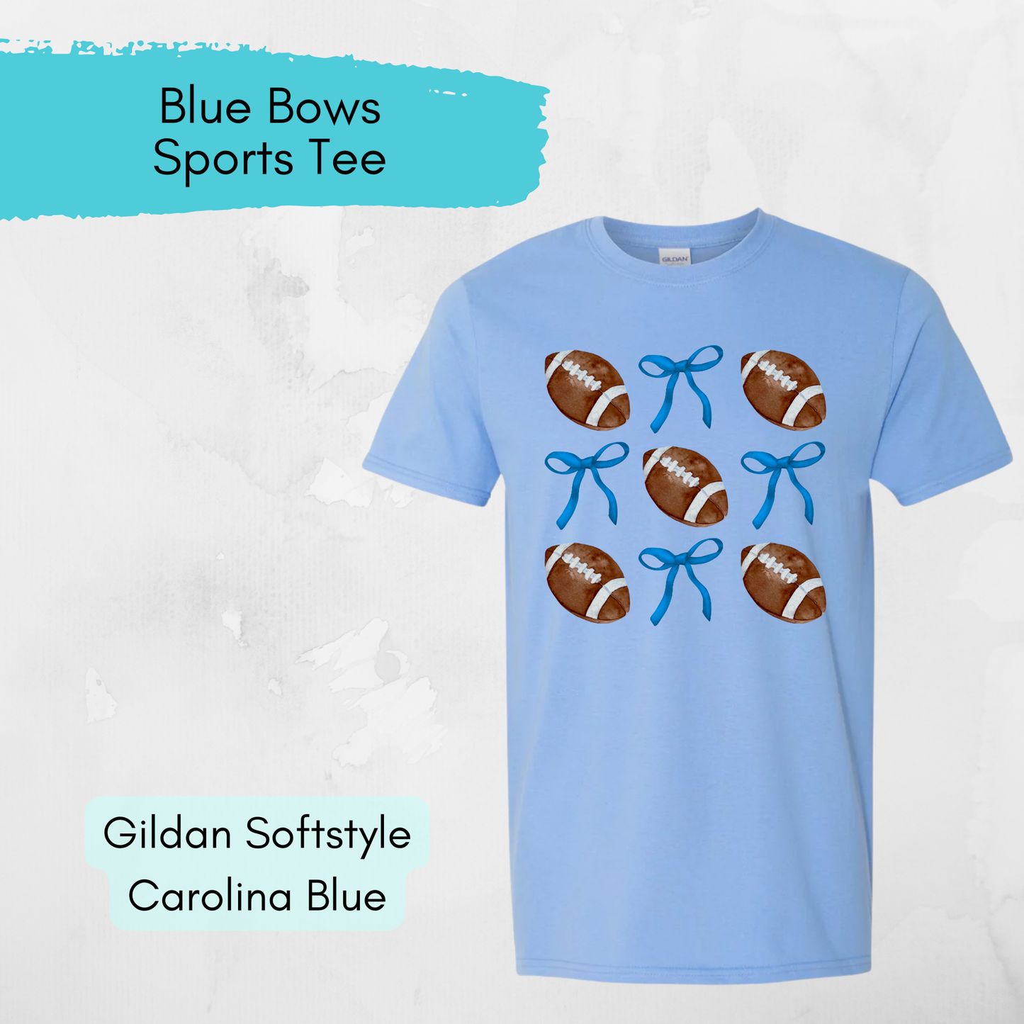 Blue Bows Sports Tee