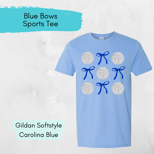 Blue Bows Sports Tee
