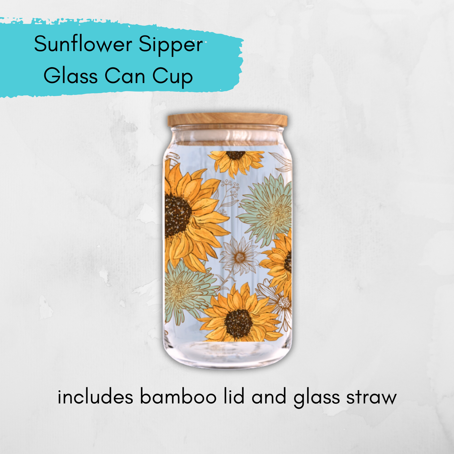 Spring Collection: Glass Can Cups (MULTIPLE DESIGNS AVAILABLE)