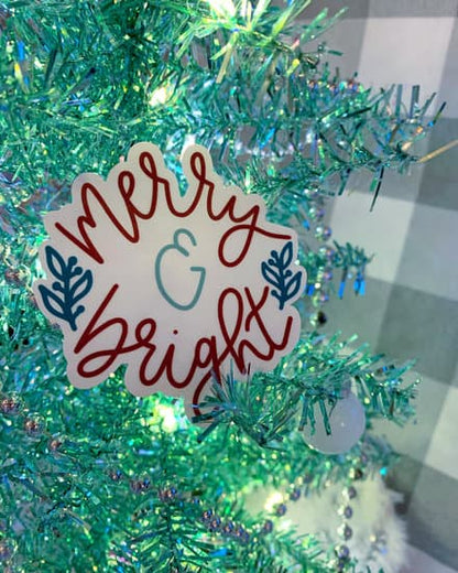 Merry & Bright 2" Sticker